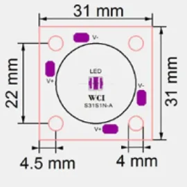 Single Square Nichia 219