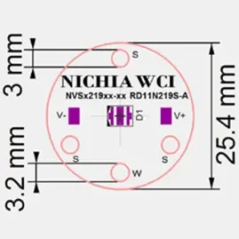 Round Nichia 3 LEDs